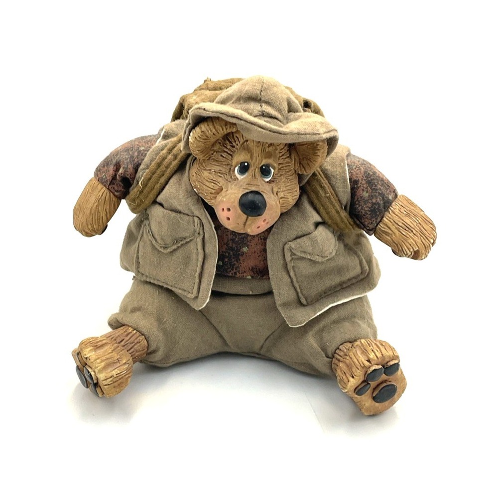 Vtg Russ Berrie Kathleen Kelly Country Folks Kayak Bear 2668 Backpack Camp Hike